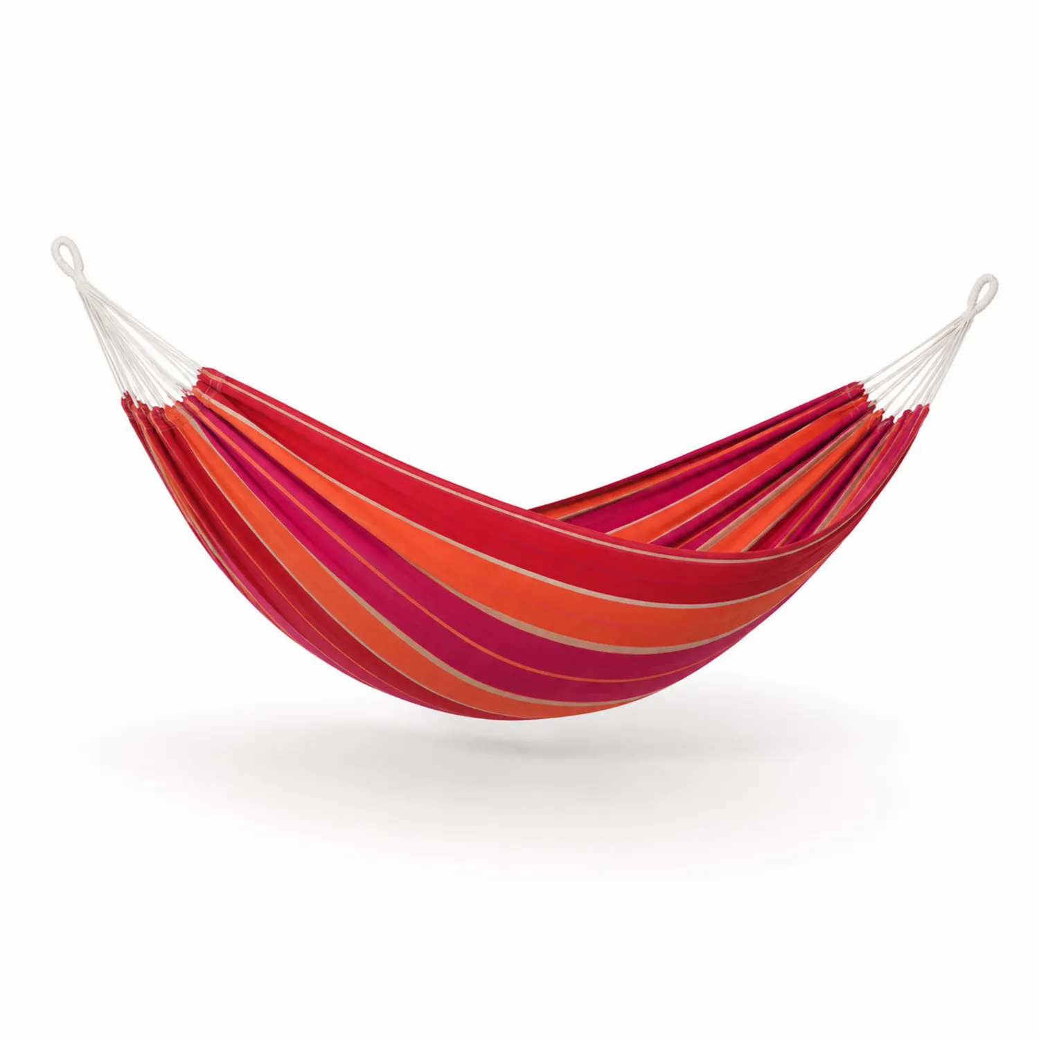 Amaca a Strisce in Cotone con Corde in Poliestere 300x150 cm