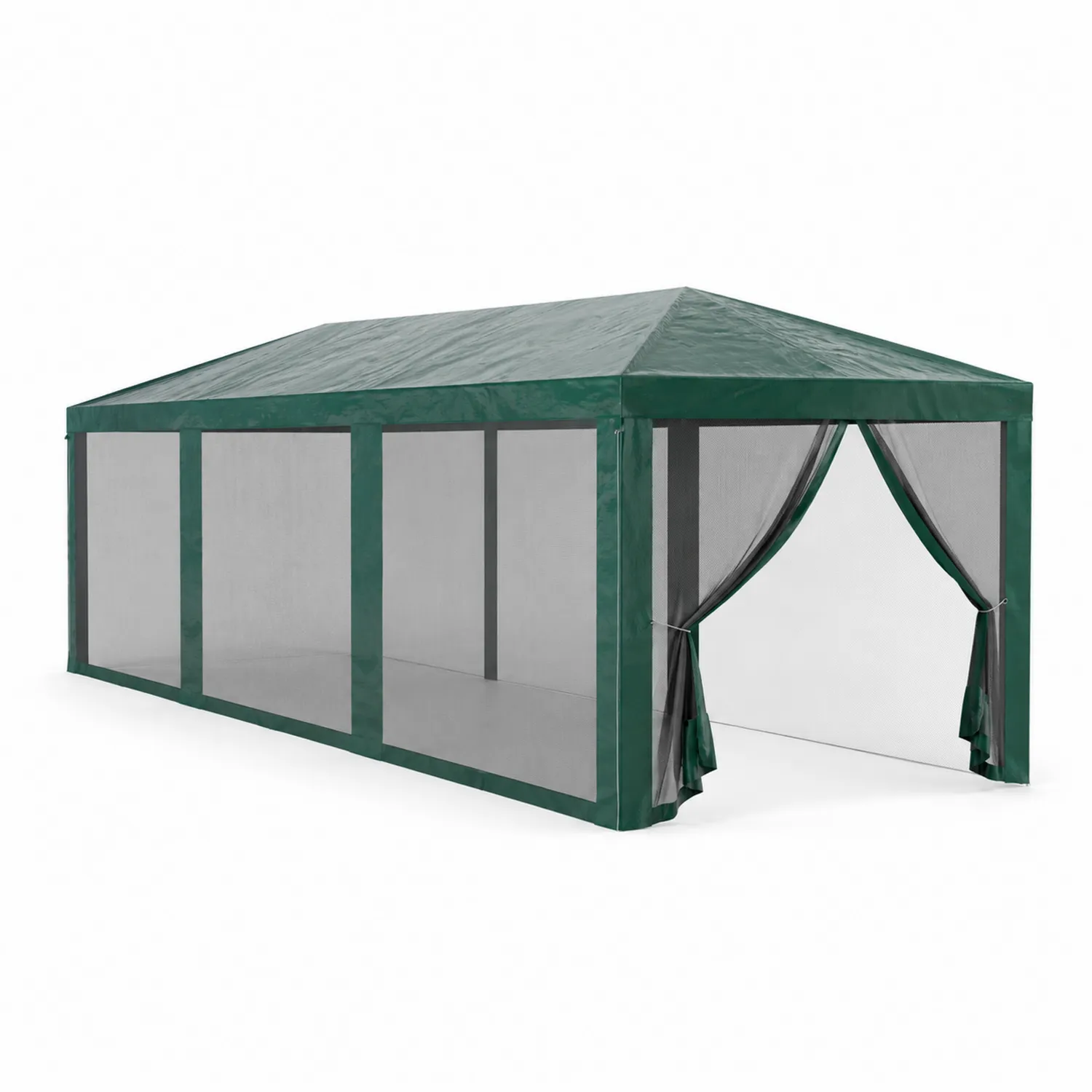 Gazebo rettangolare in poliestere verde 6x3 m