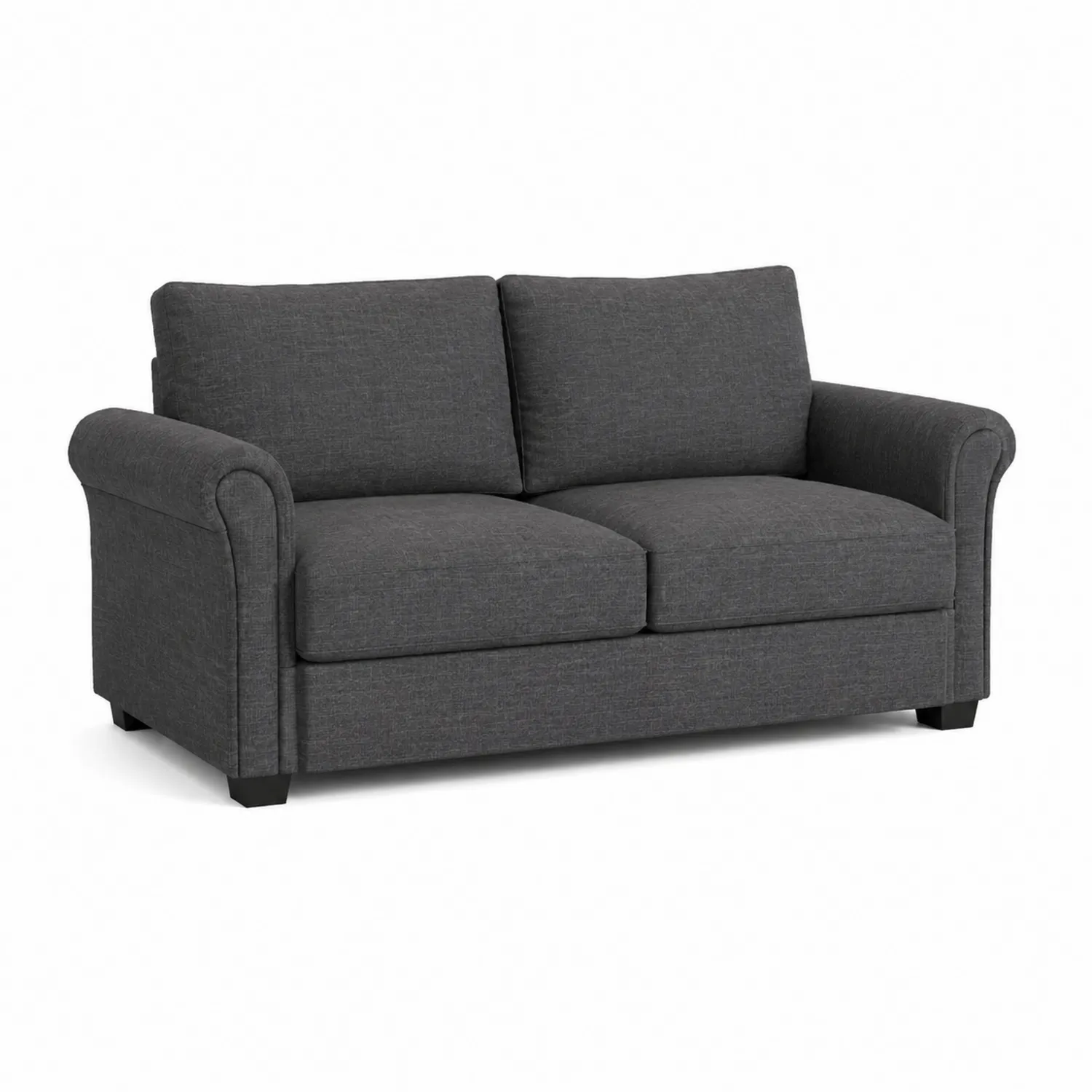 Divano a due posti in tessuto grigio 180cm