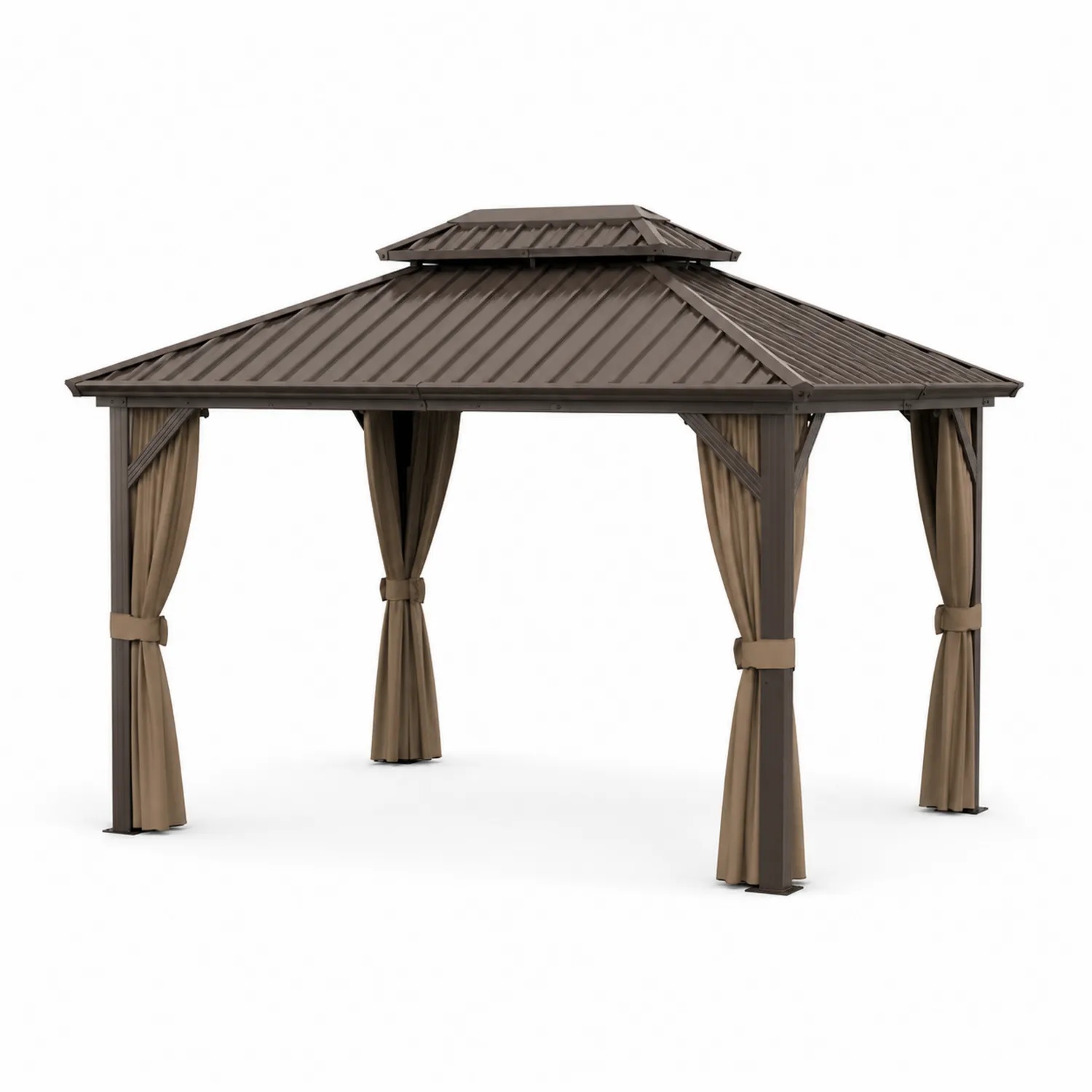 Gazebo da Giardino in Alluminio con Tetto in Metallo