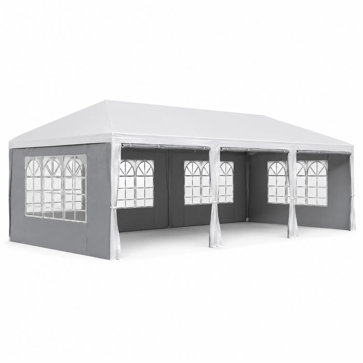Gazebo da Esterno 6x3 m in Polietilene con Struttura in Acciaio