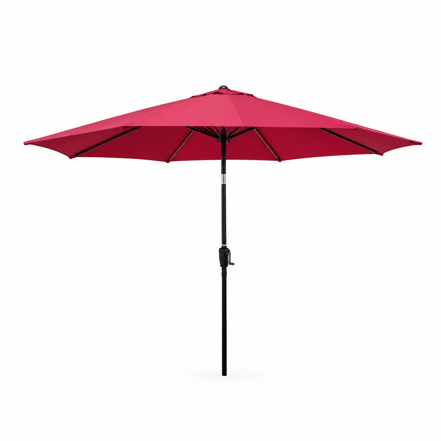Ombrellone da Esterno Rotondo Ø300 cm Metallo e Poliestere Rosso