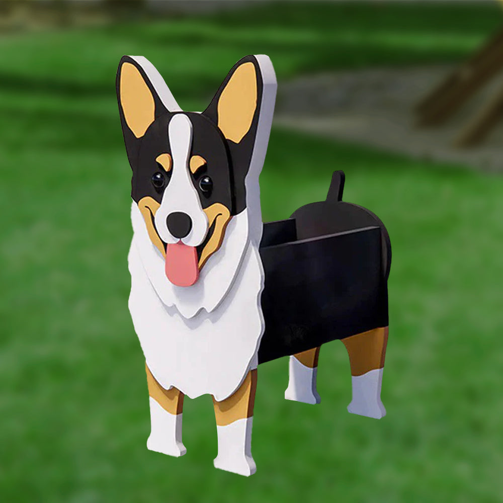Concepts Welsh Corgi Dog Planter Plant Pots,Cute Large Dog Flower Planter,Gifts for Pet Lovers,Unique Animal Plant Pots,Office,Indoor Outdoor Garden Decor(9.84 * 6.77 * 17in)