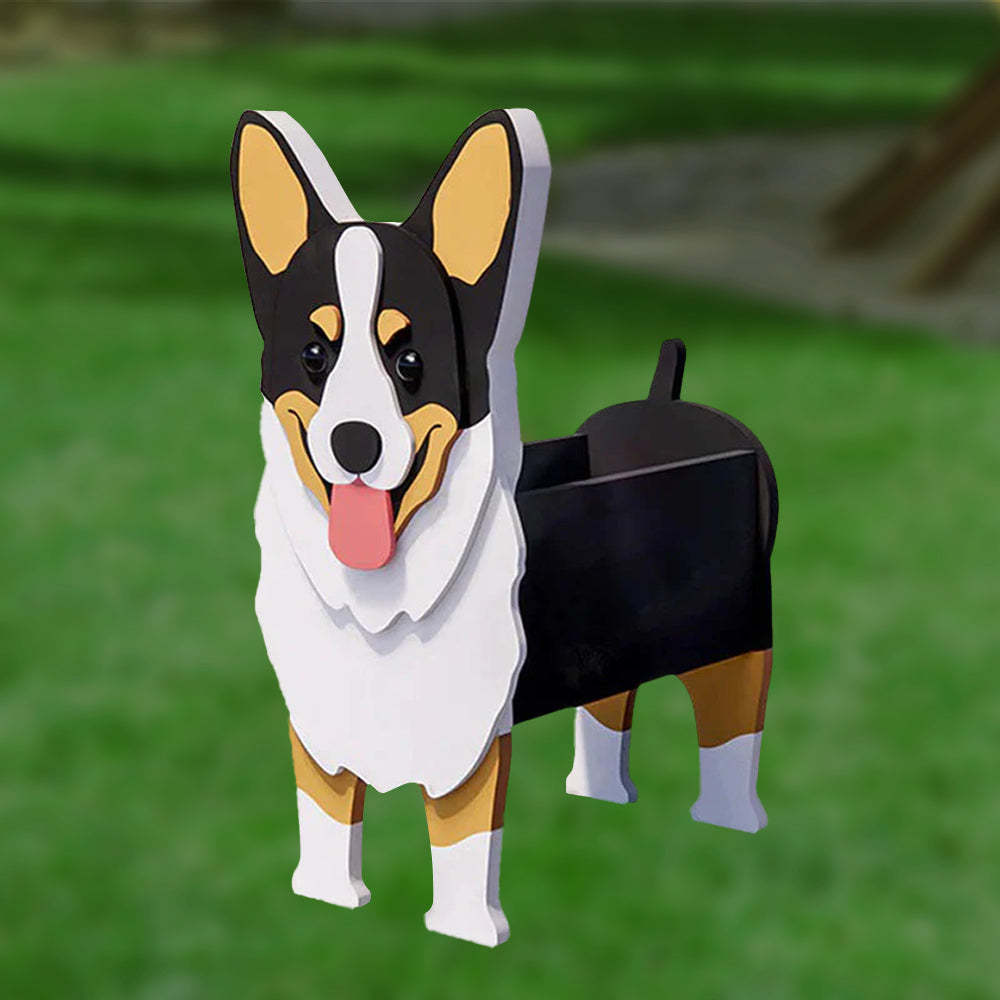 Concepts Welsh Corgi Dog Planter Plant Pots,Cute Large Dog Flower Planter,Gifts for Pet Lovers,Unique Animal Plant Pots,Office,Indoor Outdoor Garden Decor(9.84 * 6.77 * 17in)
