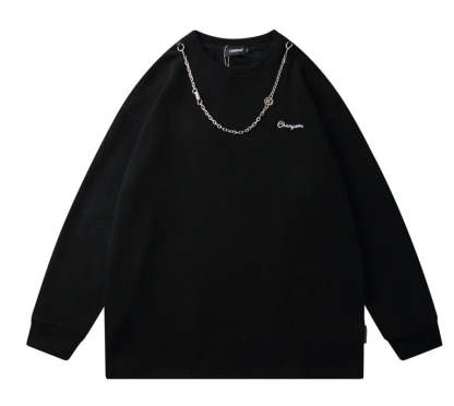Spring Bottoming Shirt Necklace Design Round Neck Sweater Men And Women