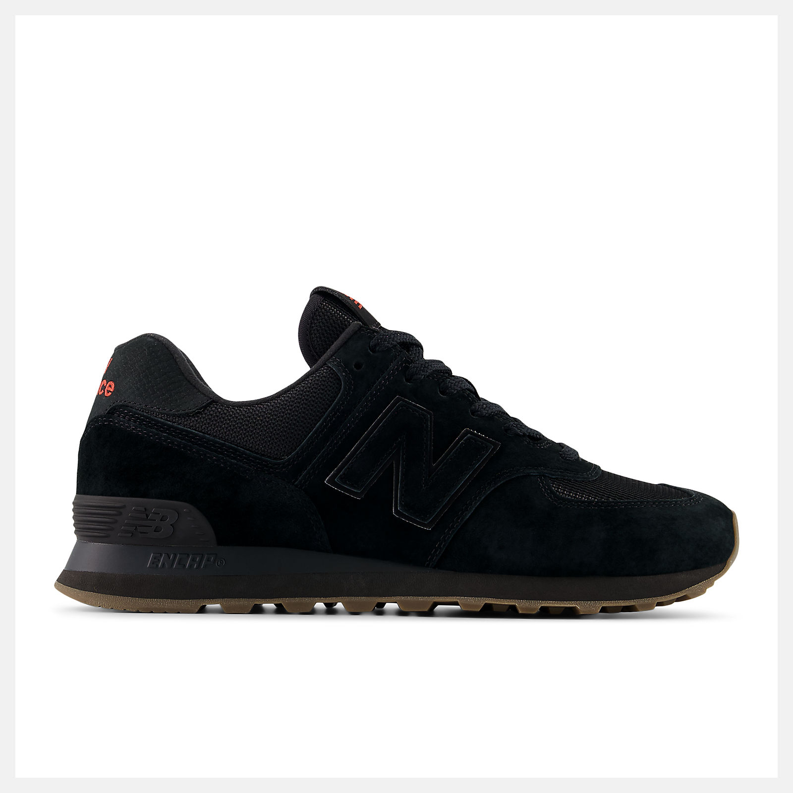 New Balance Lunar New Year 574 U5748HM BLACK with SHADOW RED and GUM 070