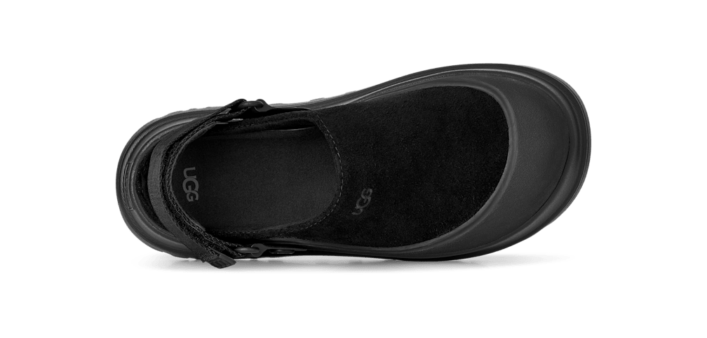GoldenGlow Suede Clog - BLACK
