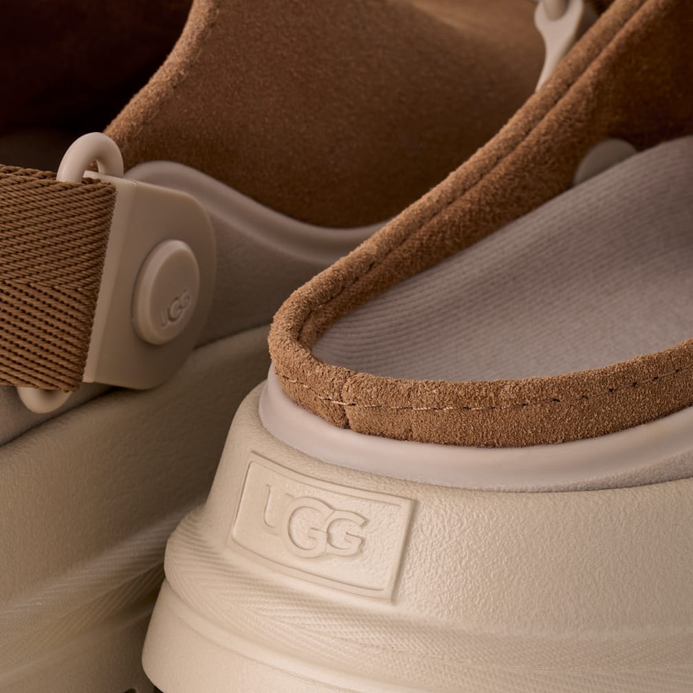 GoldenGlow Suede Clog - CHESTNUT