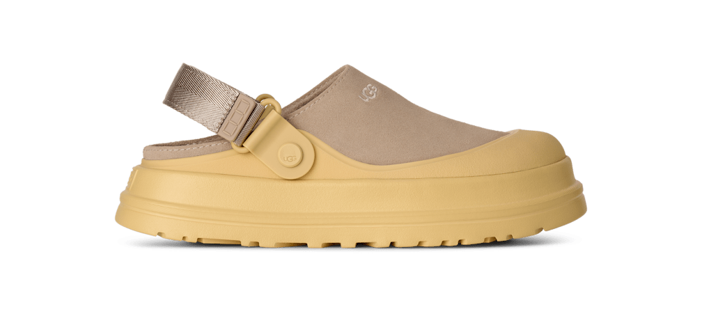 GoldenGlow Suede Clog - MOONLIGHT
