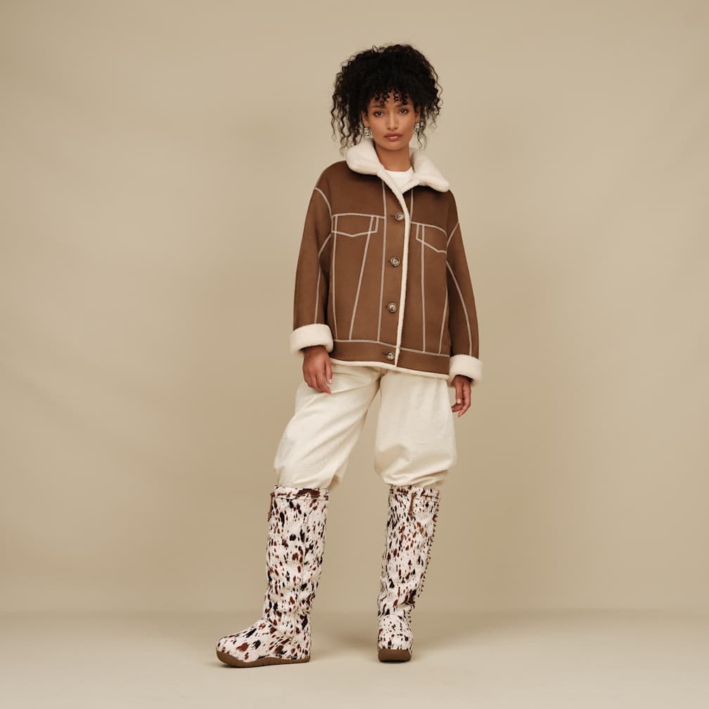 Bucked Tall Boot - BROWN MULTI