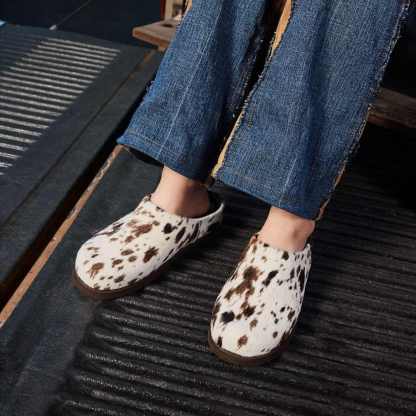 Otzo Western Clog - BROWN MULTI