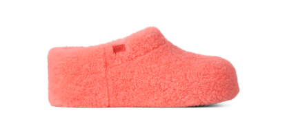 Enwrap Fluffed Clog - ORANGE GERBERA