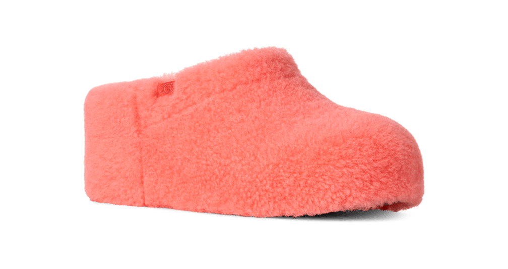 Enwrap Fluffed Clog - ORANGE GERBERA
