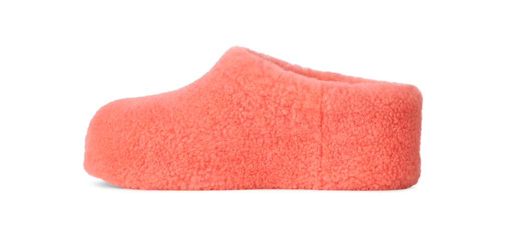 Enwrap Fluffed Clog - ORANGE GERBERA