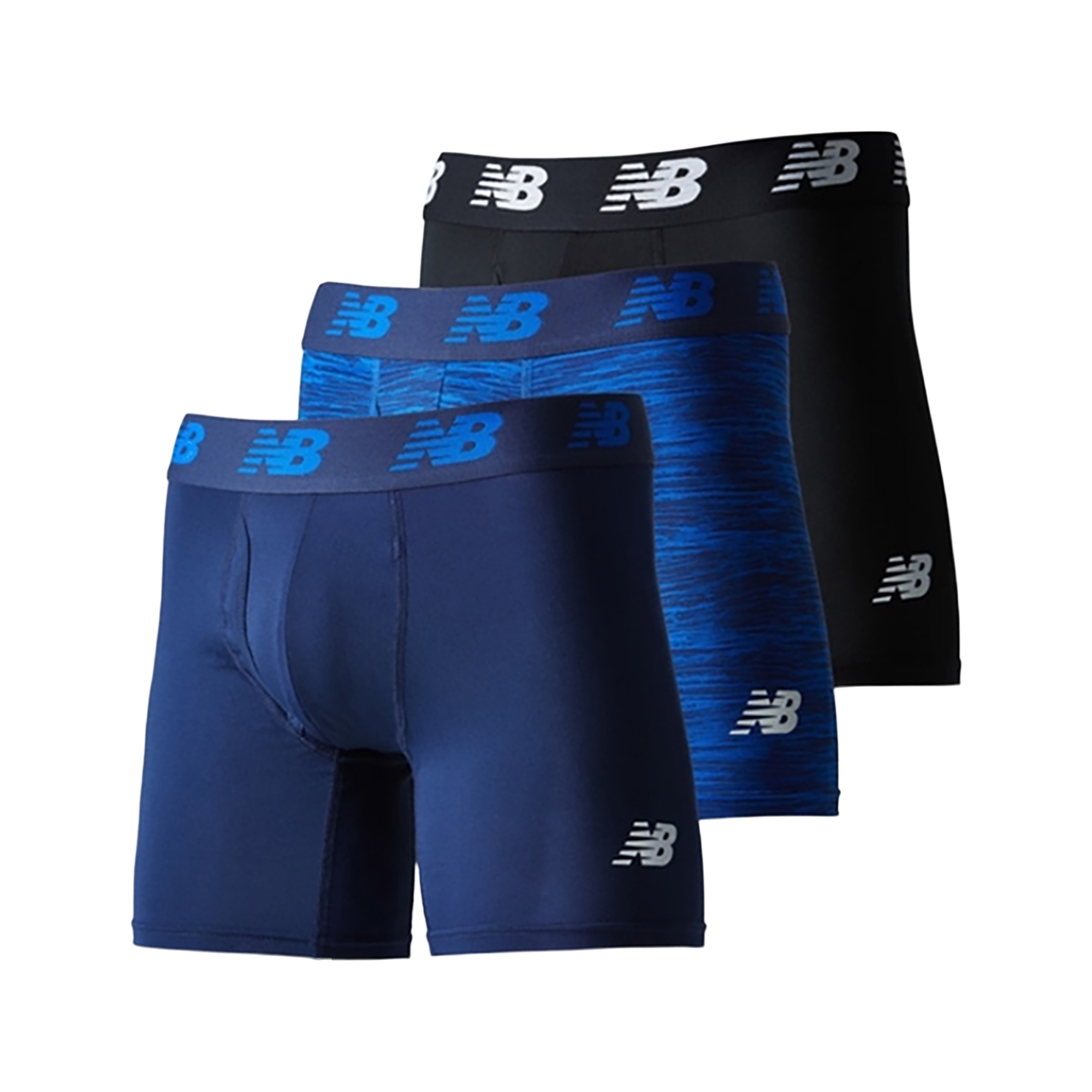 New Balance プレミアムボクサー 6インチ前開き3P, LAU13001BLP