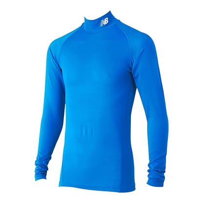 New Balance ストレッチインナーシャツ, JMTF7380BLU