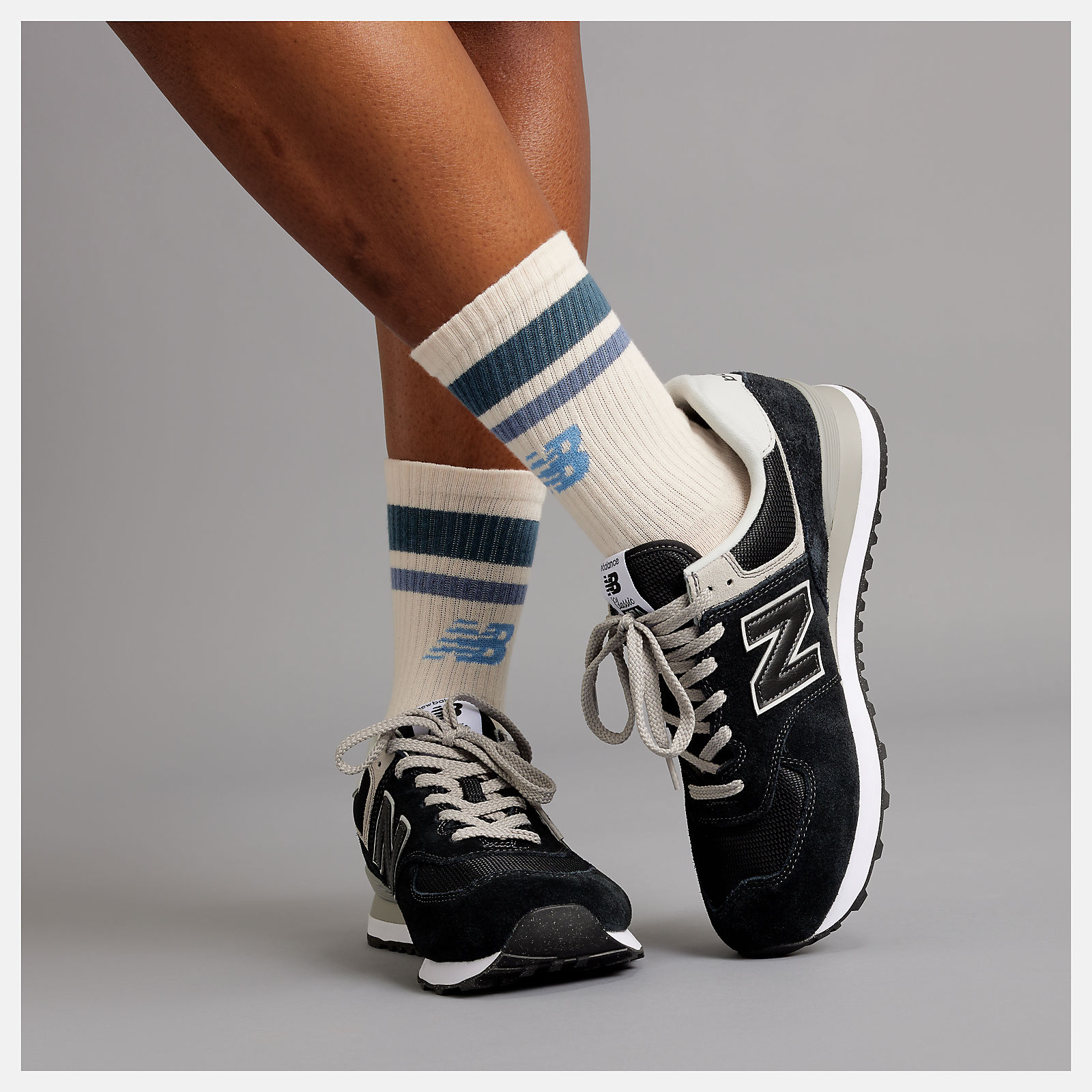 New Balance 574 Core ML574EVB BLACK with WHITE