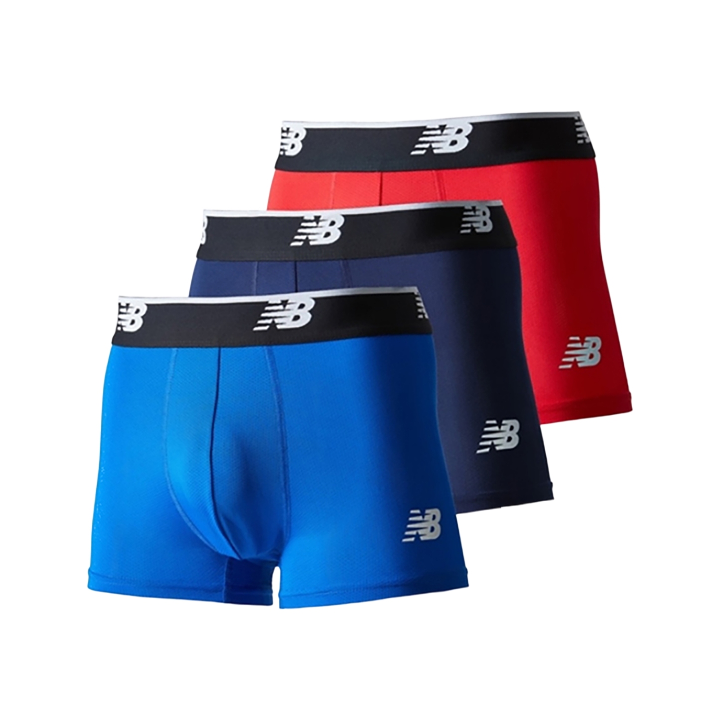 New Balance メッシュボクサー 3インチ前閉じ3P, LAU13048AS1