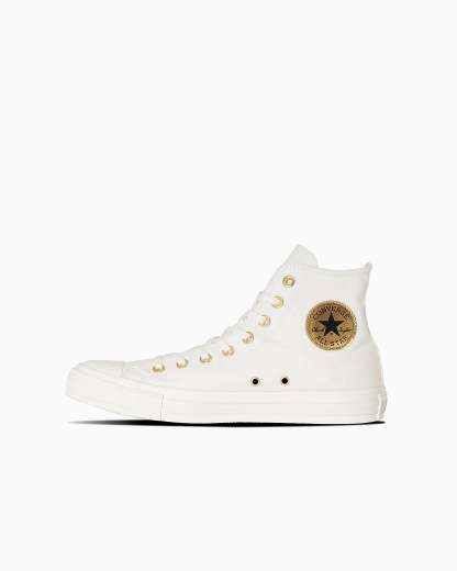 CONVERSE ALL STAR GOLDPATCH HI - ホワイト/ゴールド - 1