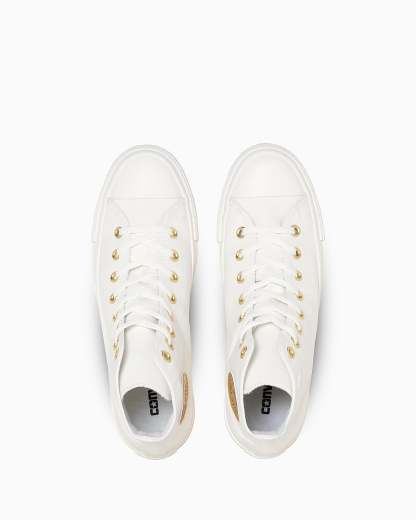 CONVERSE ALL STAR GOLDPATCH HI - ホワイト/ゴールド - 4