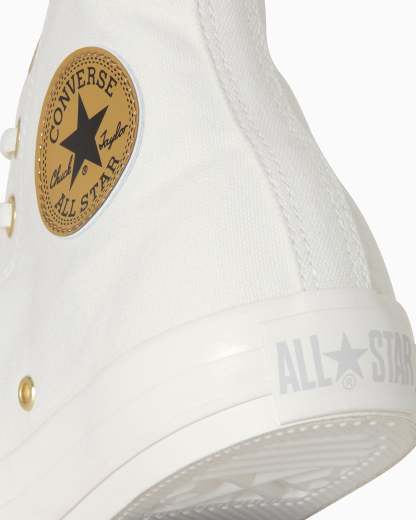 CONVERSE ALL STAR GOLDPATCH HI - ホワイト/ゴールド - 8