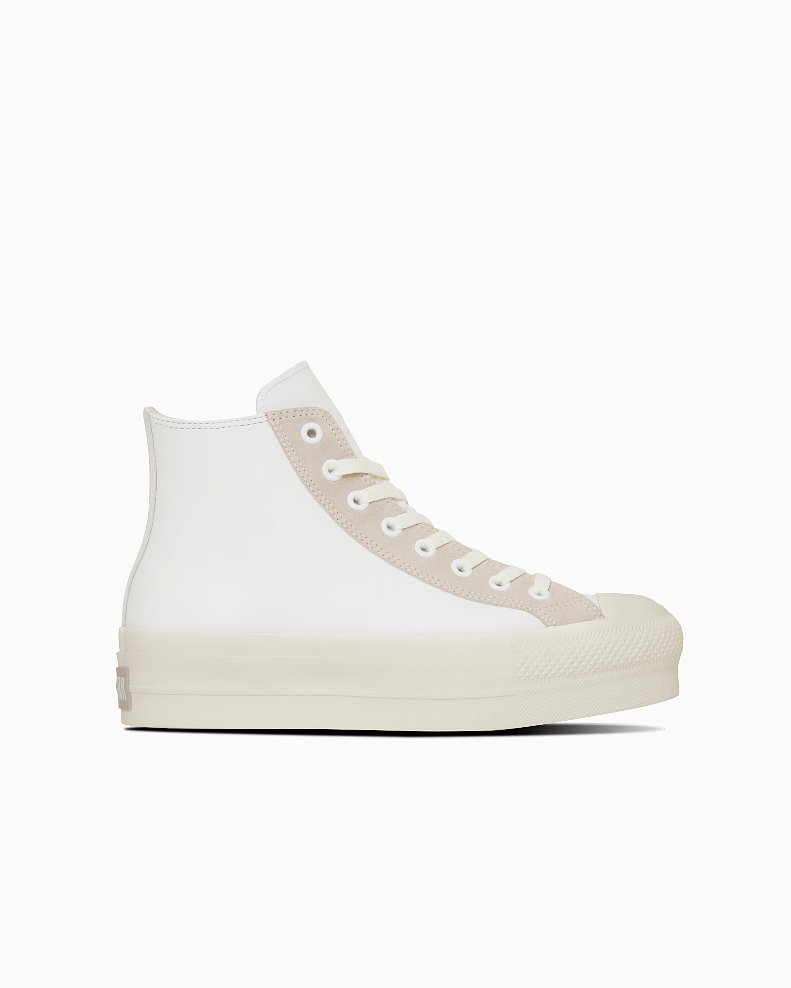 CONVERSE LEATHER ALL STAR Ⓡ LIFTED HI - ホワイト/ライトグレイ - 3
