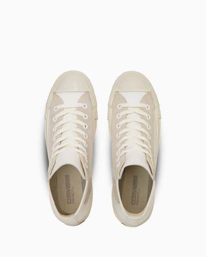 CONVERSE LEATHER ALL STAR Ⓡ LIFTED HI - ホワイト/ライトグレイ - 4