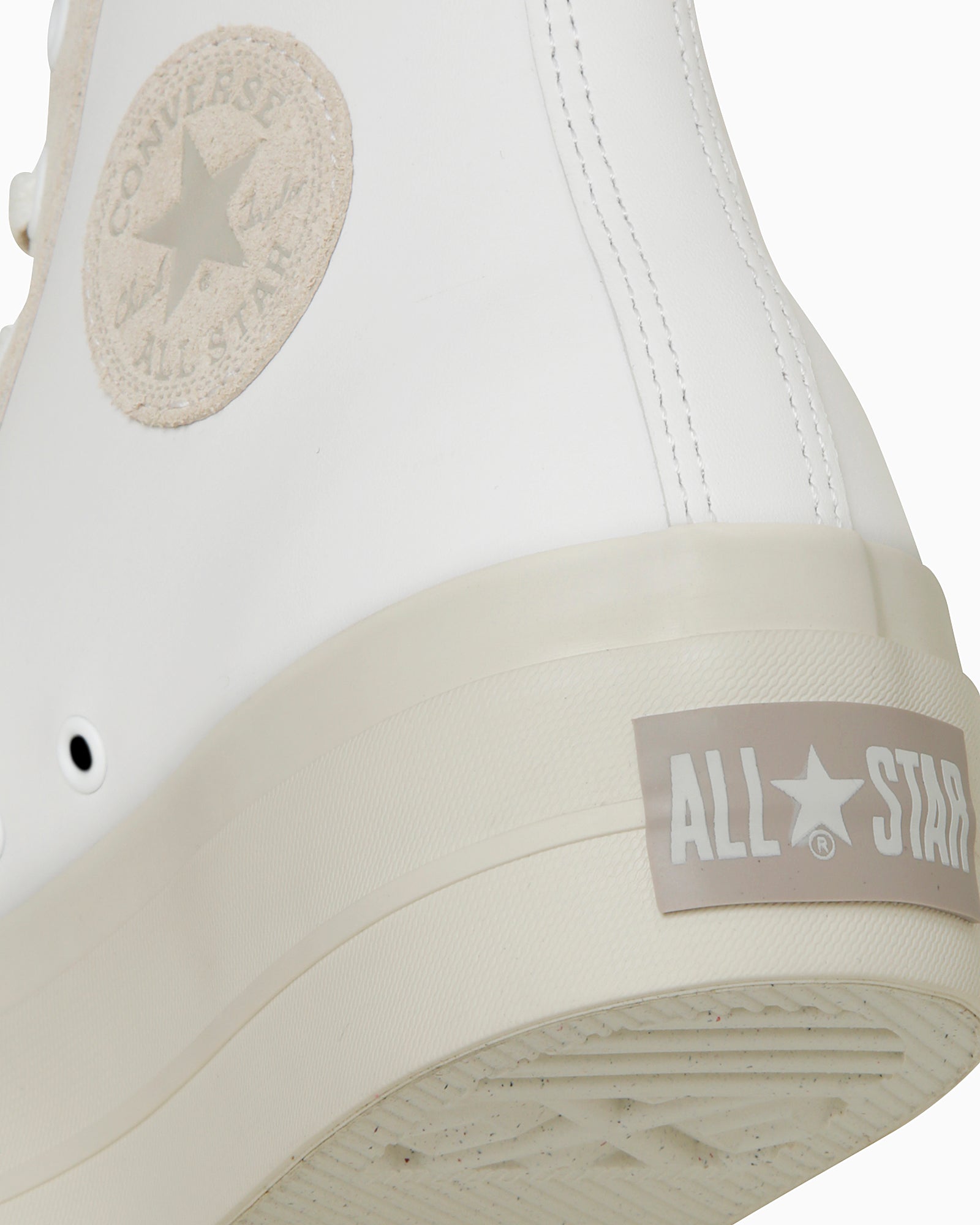 CONVERSE LEATHER ALL STAR Ⓡ LIFTED HI - ホワイト/ライトグレイ - 8
