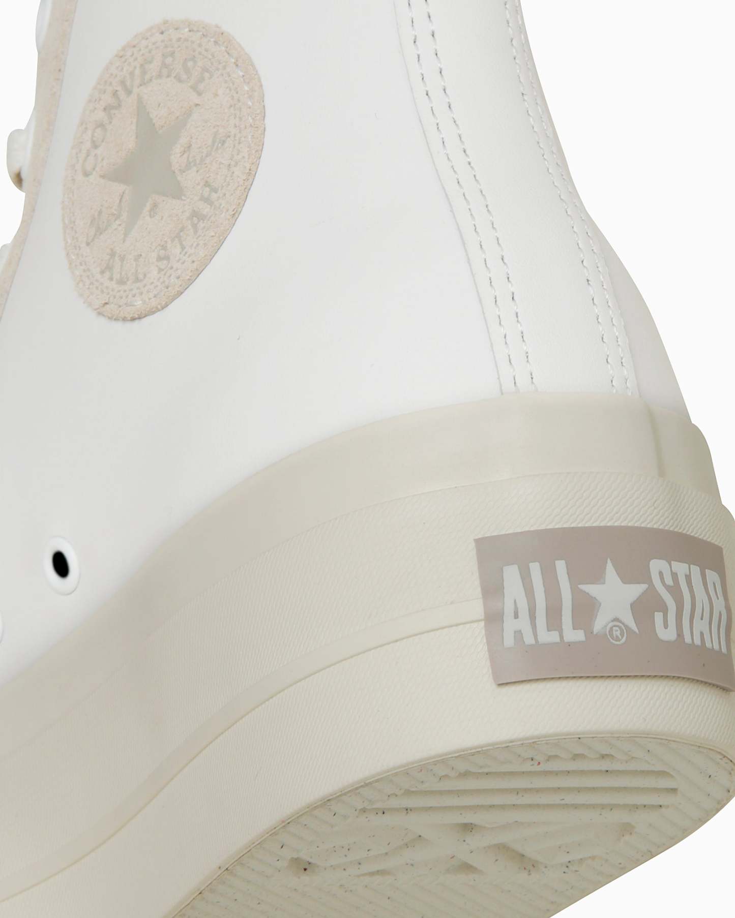 CONVERSE LEATHER ALL STAR Ⓡ LIFTED HI - ホワイト/ライトグレイ - 8