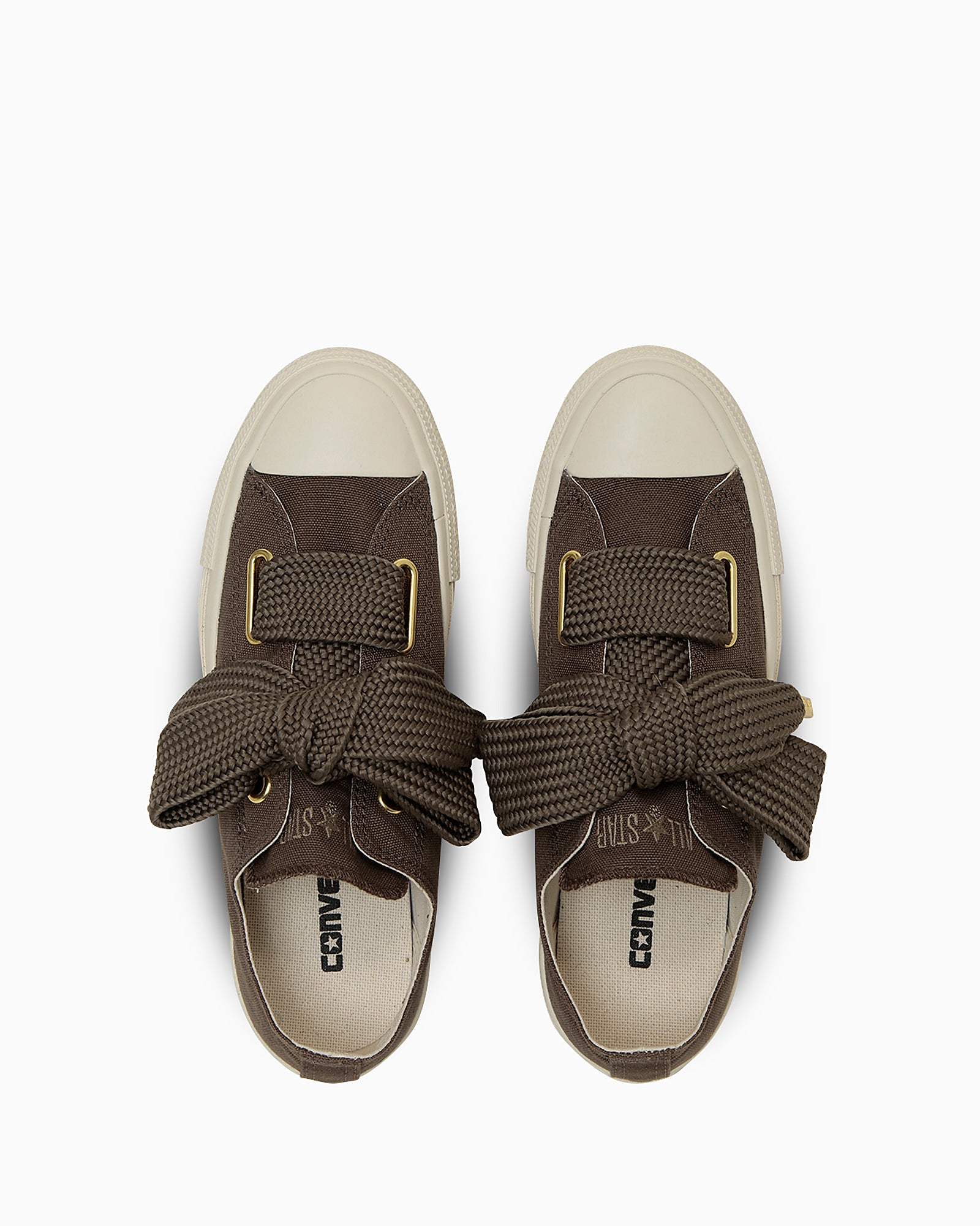 CONVERSE ALL STAR RIBBONLACE SLIP OX - ダークトープ - 4