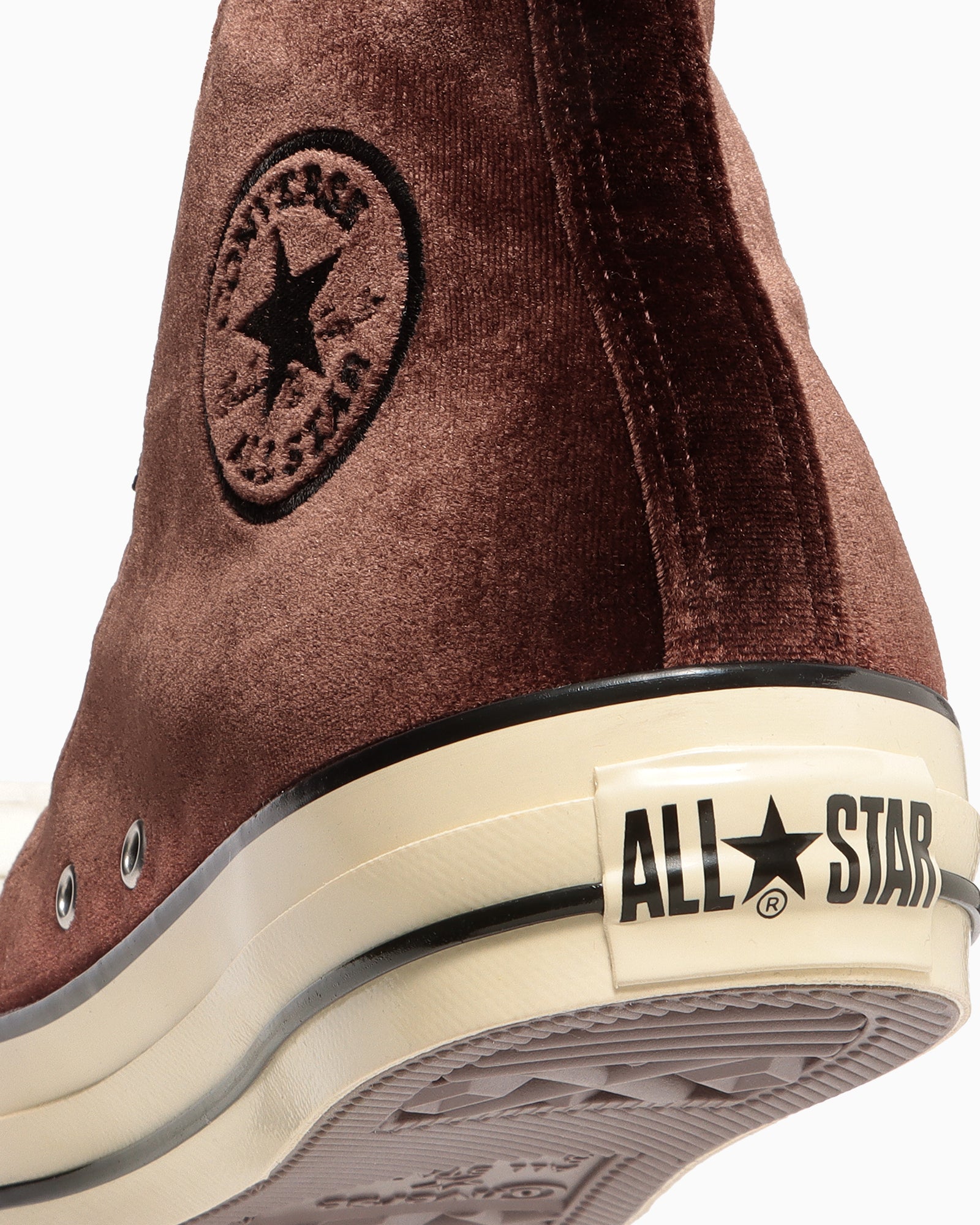 CONVERSE ALL STAR AGED VELVET HI - ブラウン/ブラック - 8