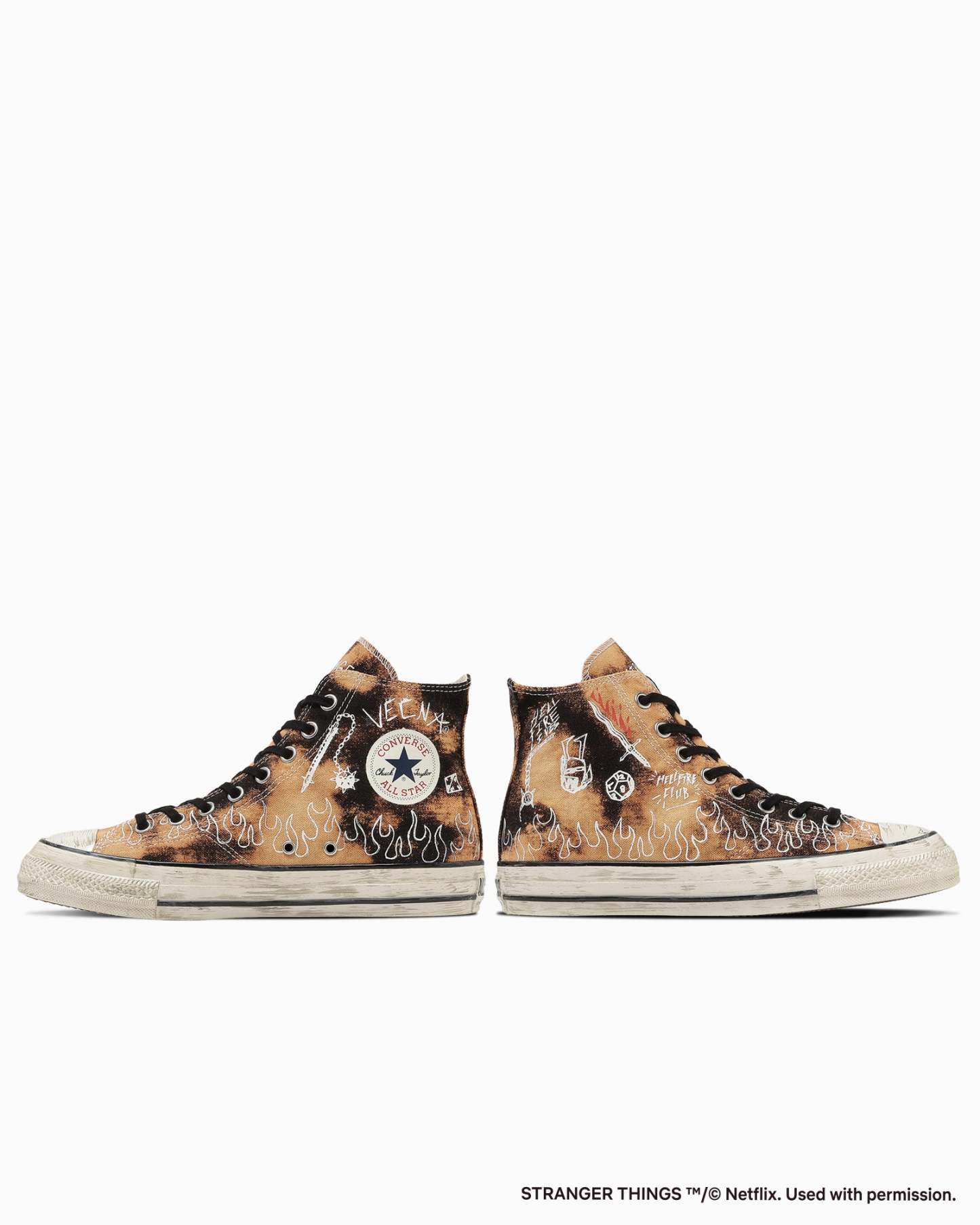 CONVERSE ALL STAR AGED 87 HC HI / STRANGER THINGS 5 - ブリーチドブラック - 11