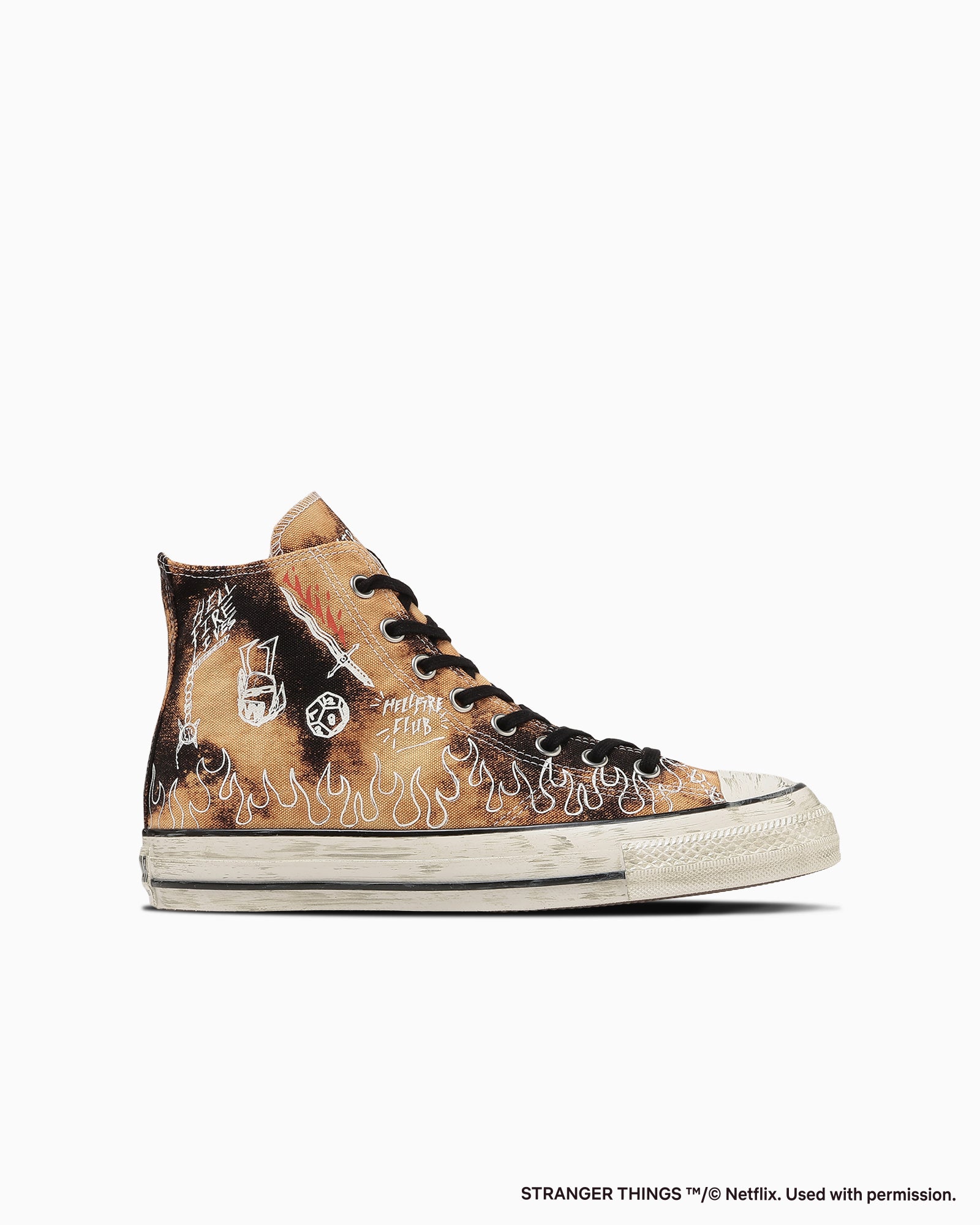 CONVERSE ALL STAR AGED 87 HC HI / STRANGER THINGS 5 - ブリーチドブラック - 3