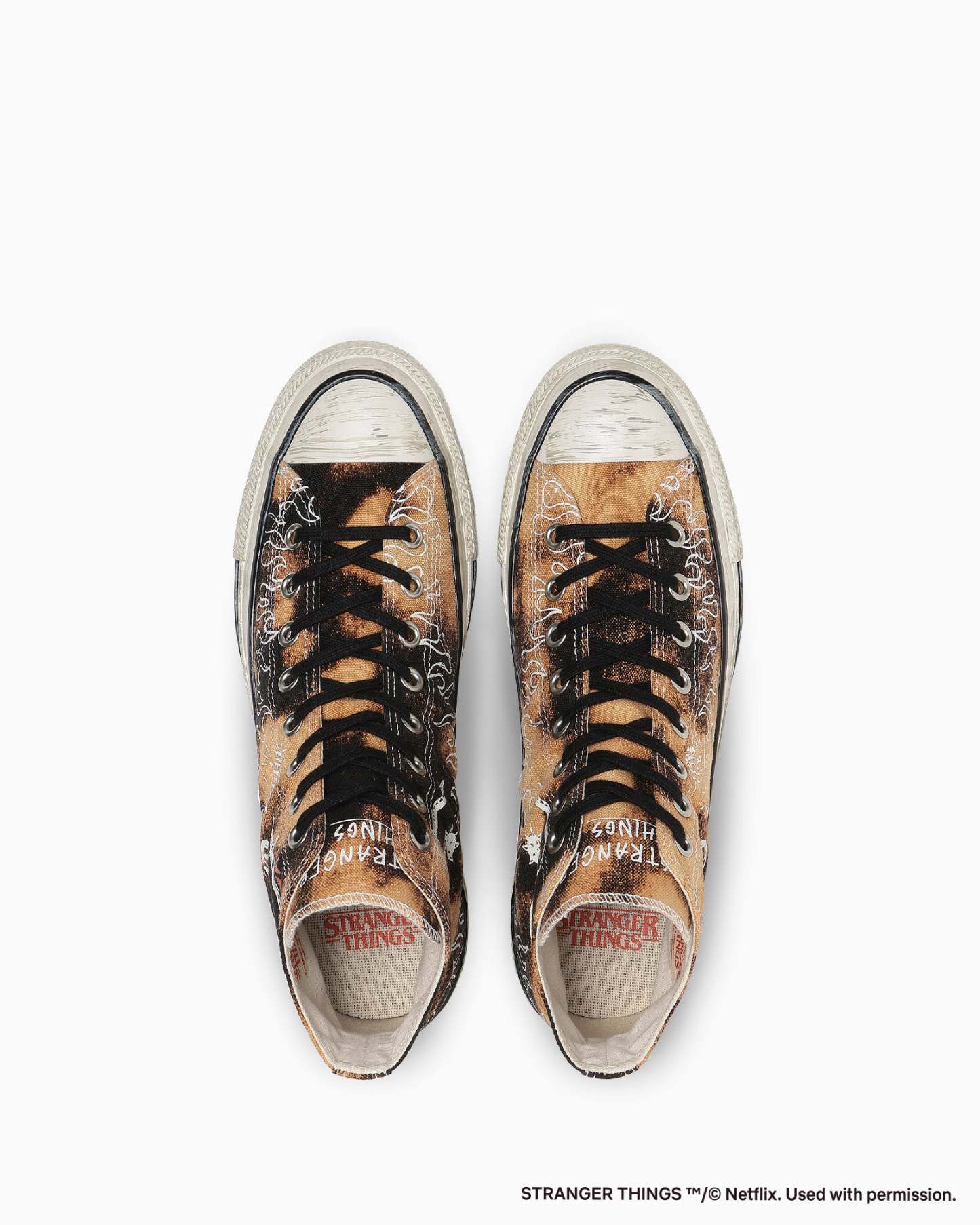 CONVERSE ALL STAR AGED 87 HC HI / STRANGER THINGS 5 - ブリーチドブラック - 4