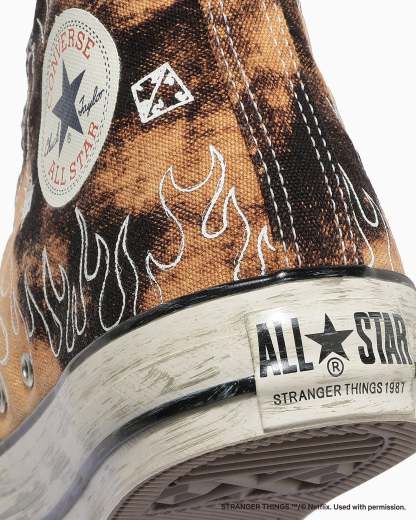CONVERSE ALL STAR AGED 87 HC HI / STRANGER THINGS 5 - ブリーチドブラック - 8