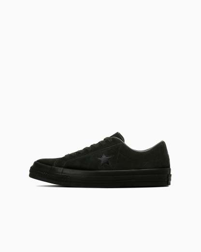 CONVERSE ONE STAR SUEDE - ブラックモノクローム - 1