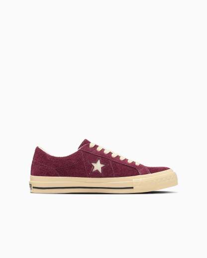 CONVERSE ONE STAR AGED SUEDE AG - バーガンディー - 3
