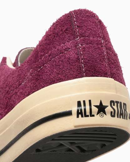 CONVERSE ONE STAR AGED SUEDE AG - バーガンディー - 8