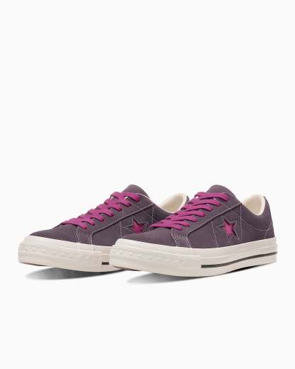 CONVERSE ONE STAR AGED SUEDE - パープル/ピンク - 2