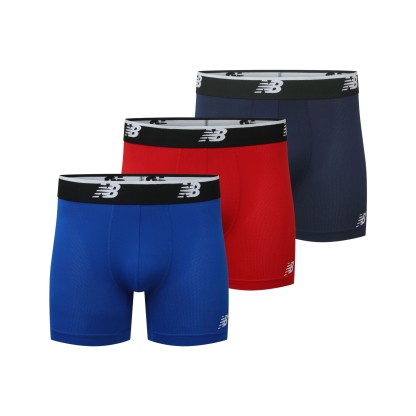 New Balance メッシュボクサー 5インチ前閉じ3P, LAU13015AS1