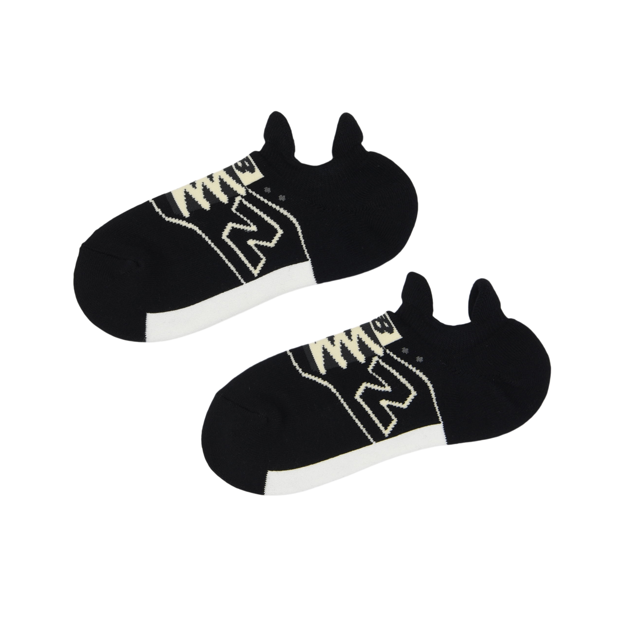 New Balance スニーカー柄パイルソックス, LAS35701BK