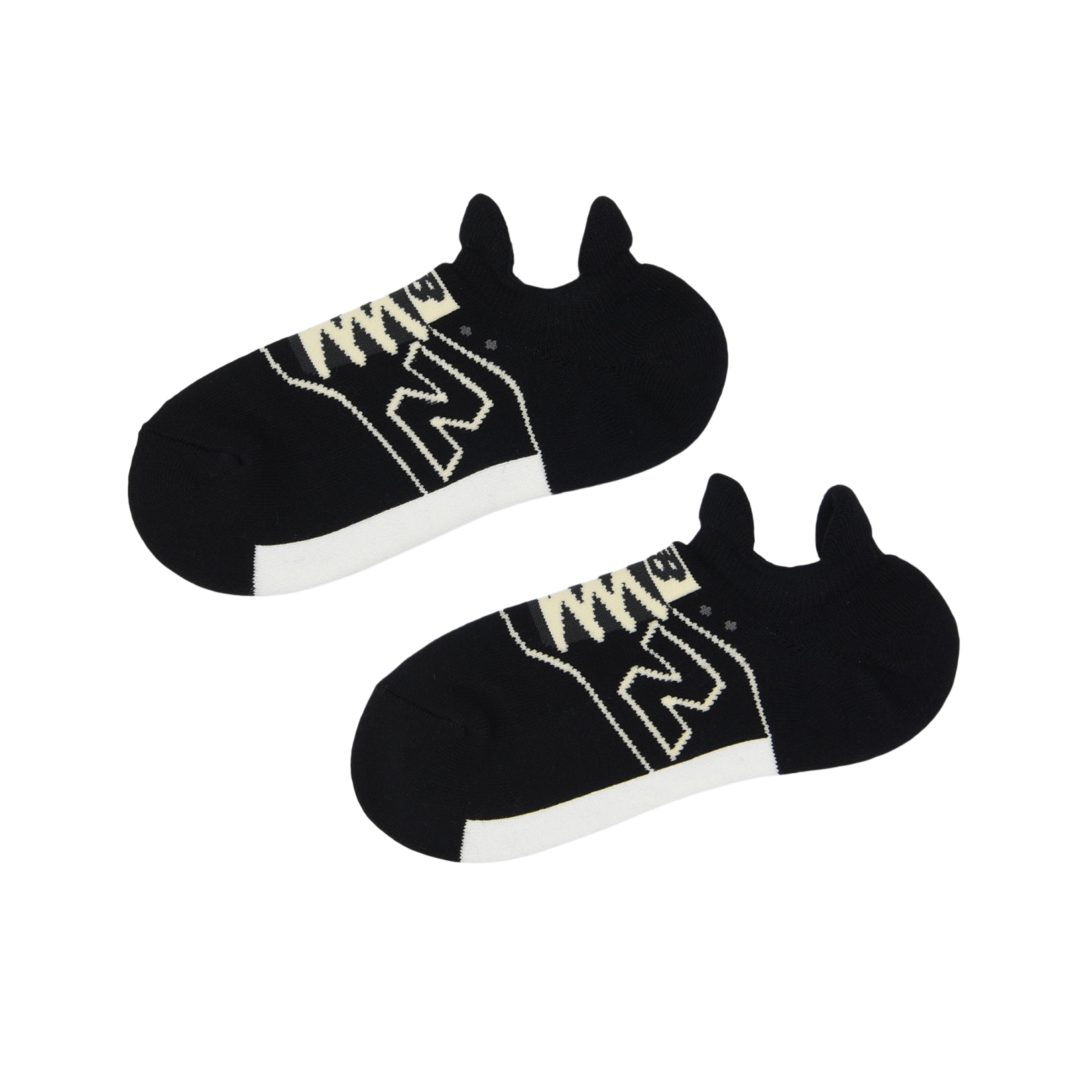 New Balance スニーカー柄パイルソックス, LAS35701BK