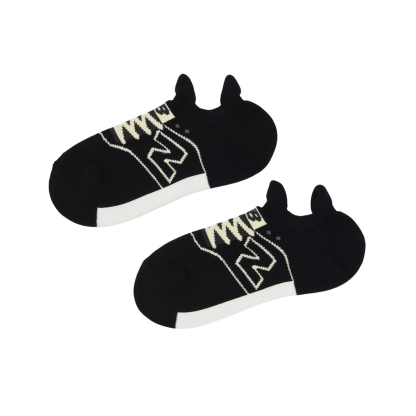 New Balance スニーカー柄パイルソックス, LAS35701BK