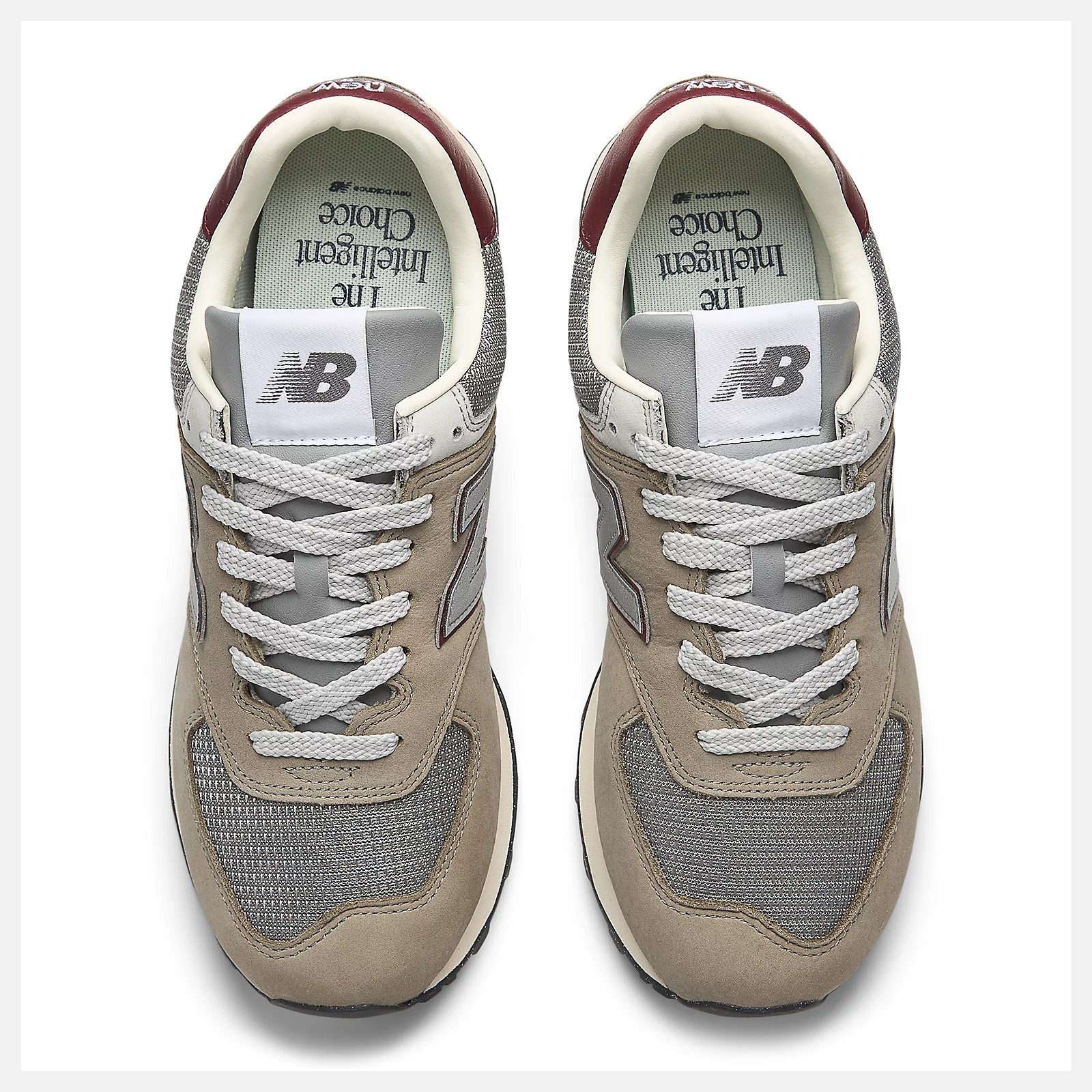 New Balance 574 U574SKB ARID STONE with MONARCH BURGUNDY