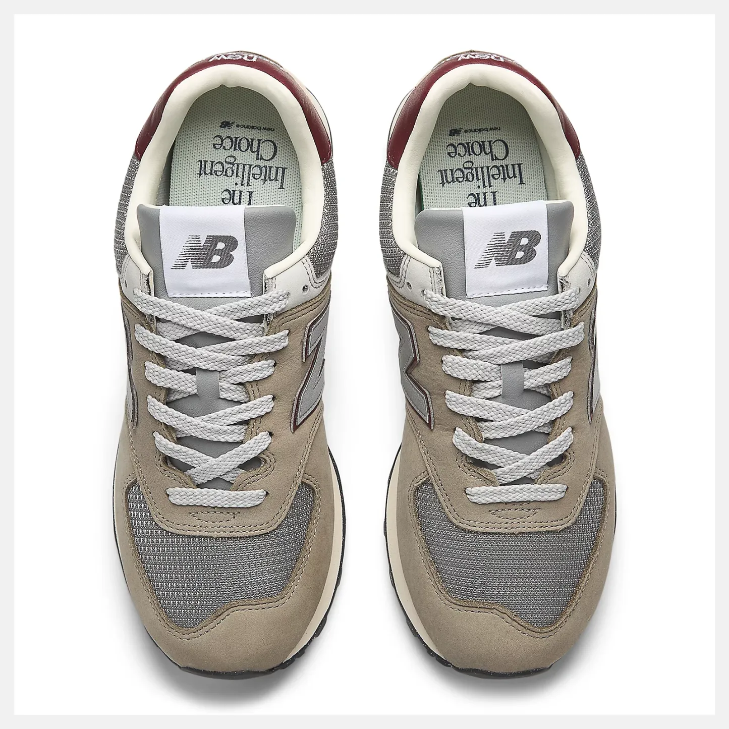 New Balance 574 U574SKB ARID STONE with MONARCH BURGUNDY