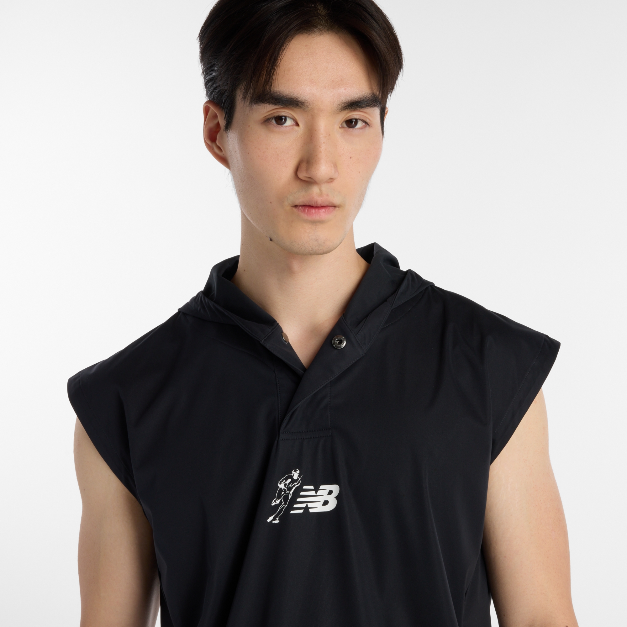 New Balance 大谷翔平シグネチャーパフォーマンス半袖フーディ, MT6141YGBK