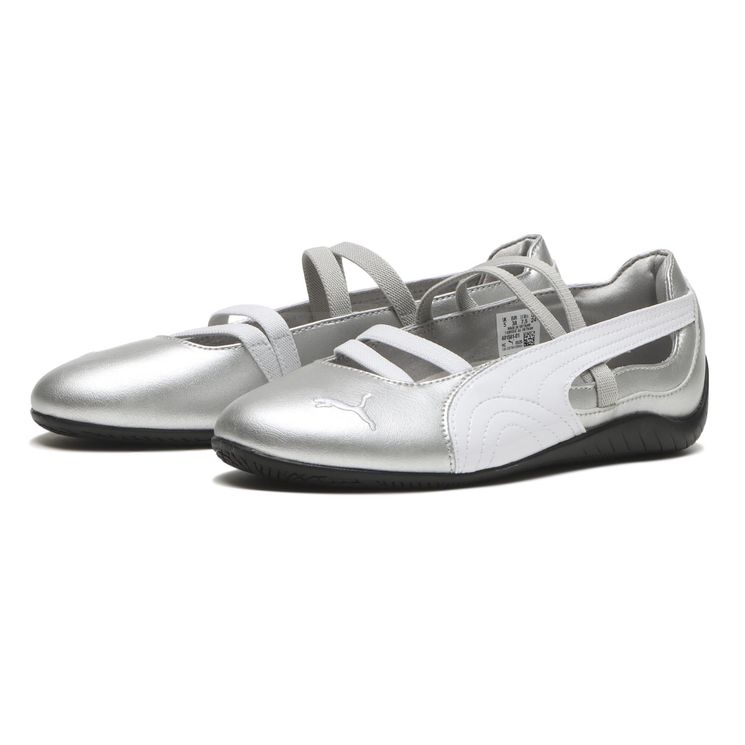 PUMA W SPEEDCAT BALLET METALLIC - 01SILVER/WH