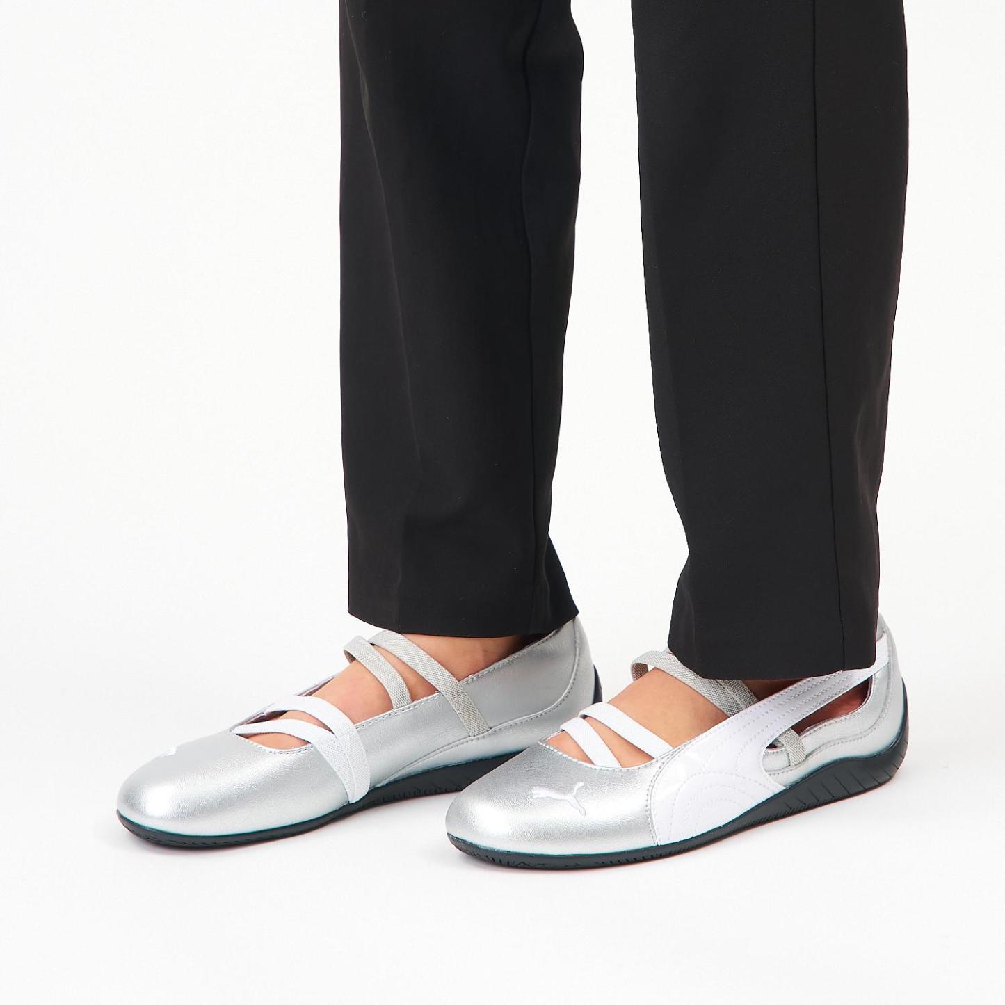 PUMA W SPEEDCAT BALLET METALLIC - 01SILVER/WH