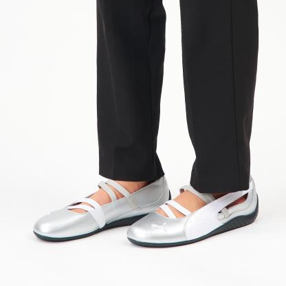 PUMA W SPEEDCAT BALLET METALLIC - 01SILVER/WH