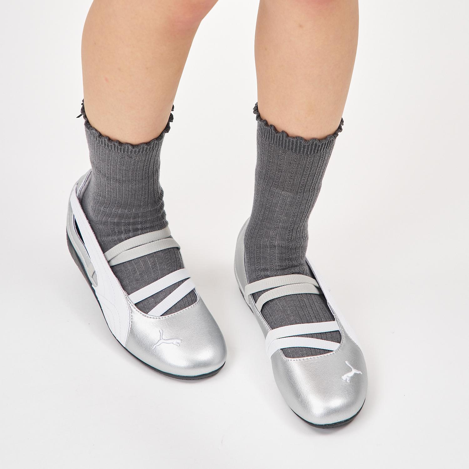 PUMA W SPEEDCAT BALLET METALLIC - 01SILVER/WH